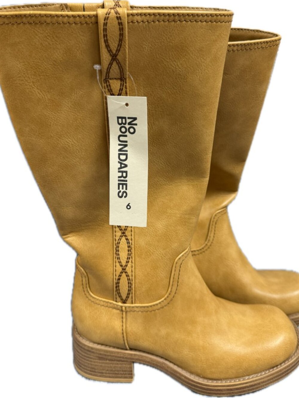 NO BOUNDARIES Women’s Tall Riding Boots Honey Color Size NWT 6